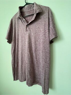 Telaleo Polo Shirt Mens Medium Red Burgundy Short Sleeve Stretch Performance